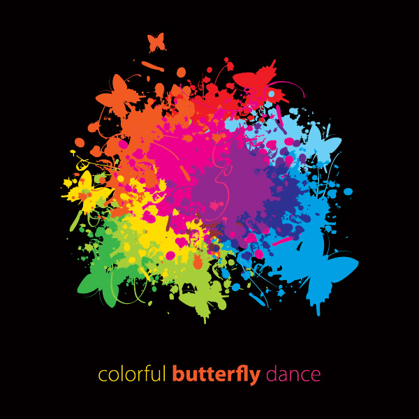 colorful butterfly dance