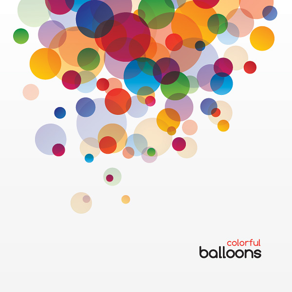 colorful balloons vector graphic