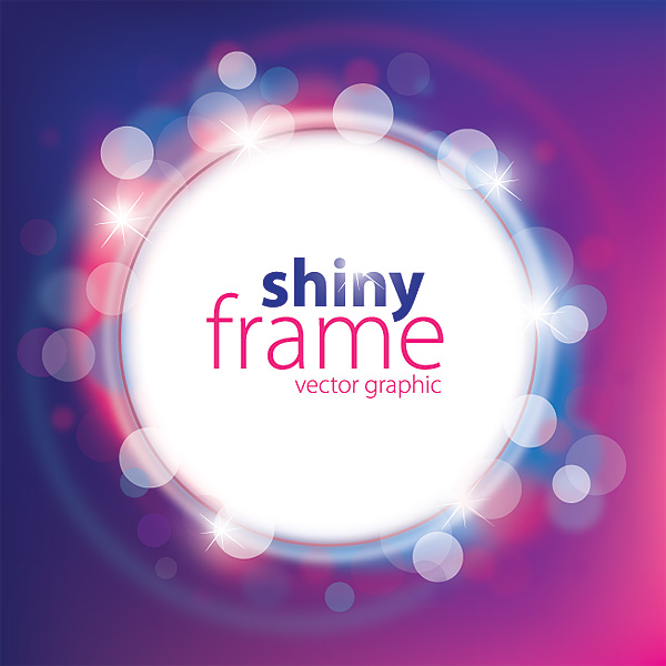 shiny frame vector graphic