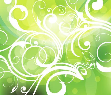 swirly abstract green background