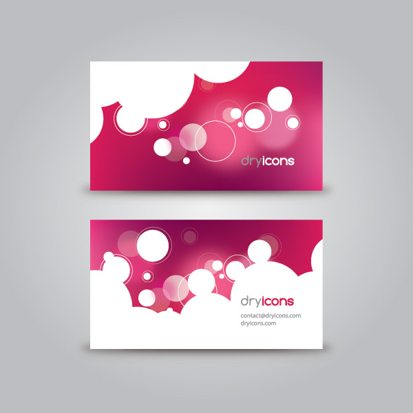 pink business card