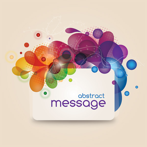 abstract message vector graphic