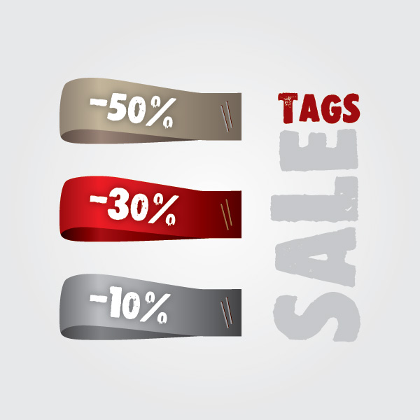 sale tags vector graphic