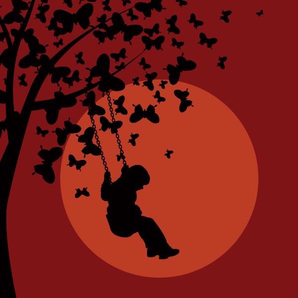 red night vector graphic