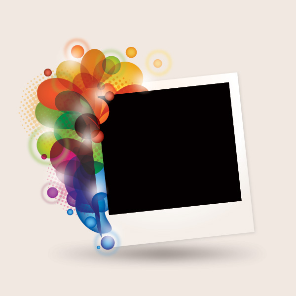 fancy polaroid frame vector graphic