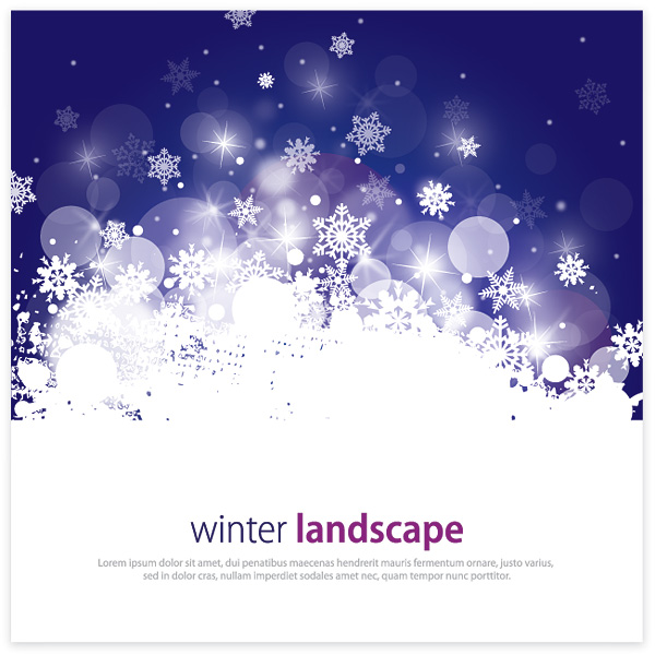 winter landscape vector graphic