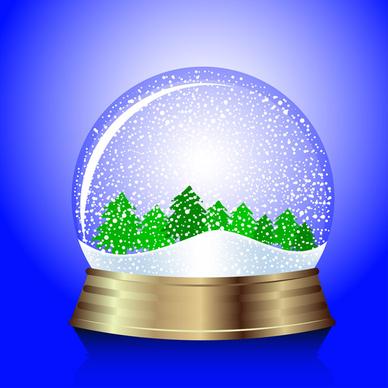 vector christmas snowglobe