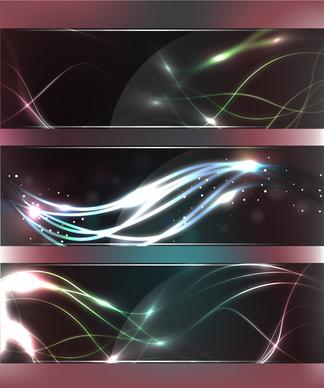 abstract glass banners