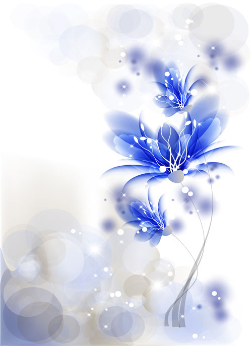 bright background with flower design vector