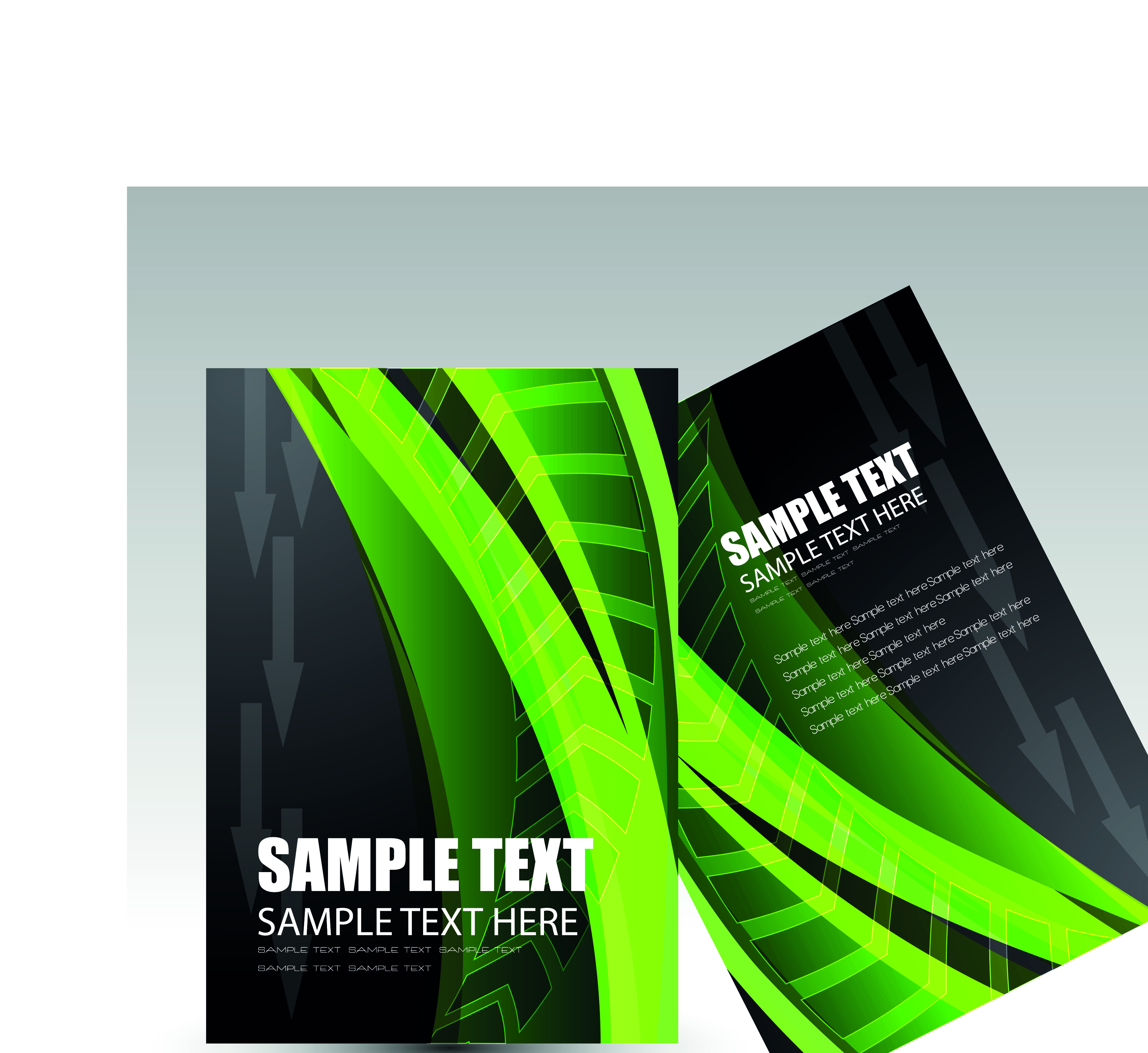 business cards and brochure covers design vector