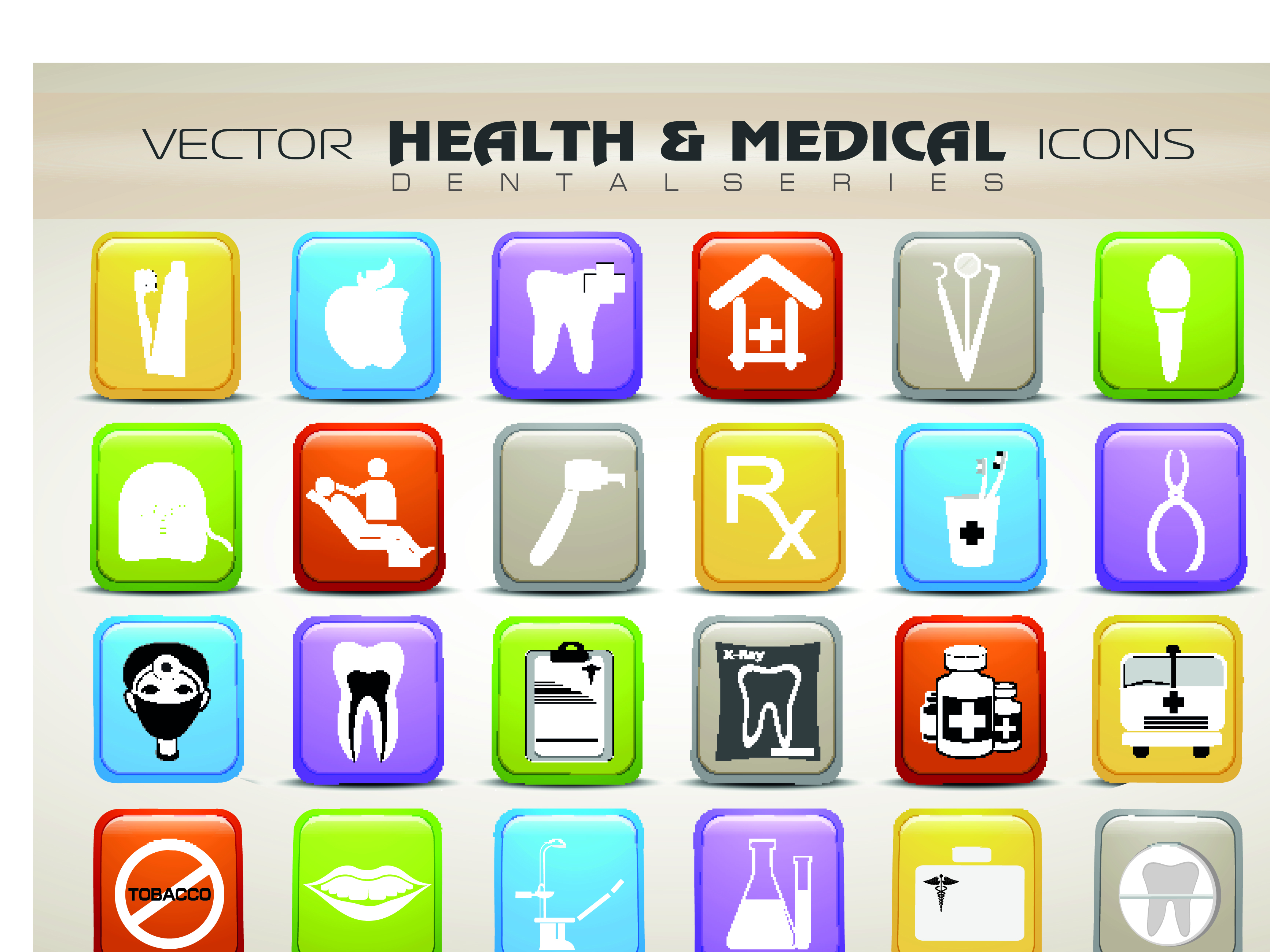 set of different medical icons vector