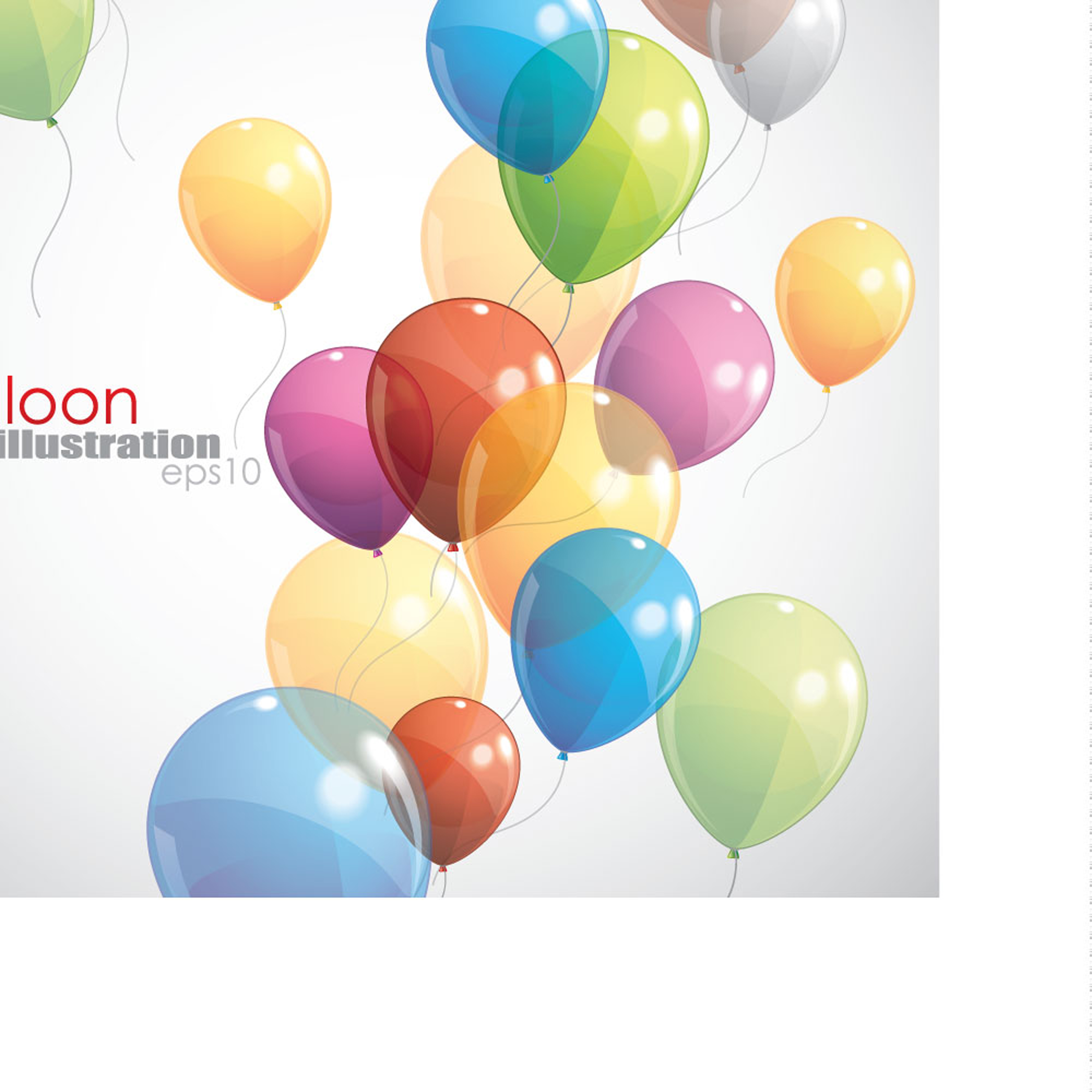 multicolored balloon background design vector