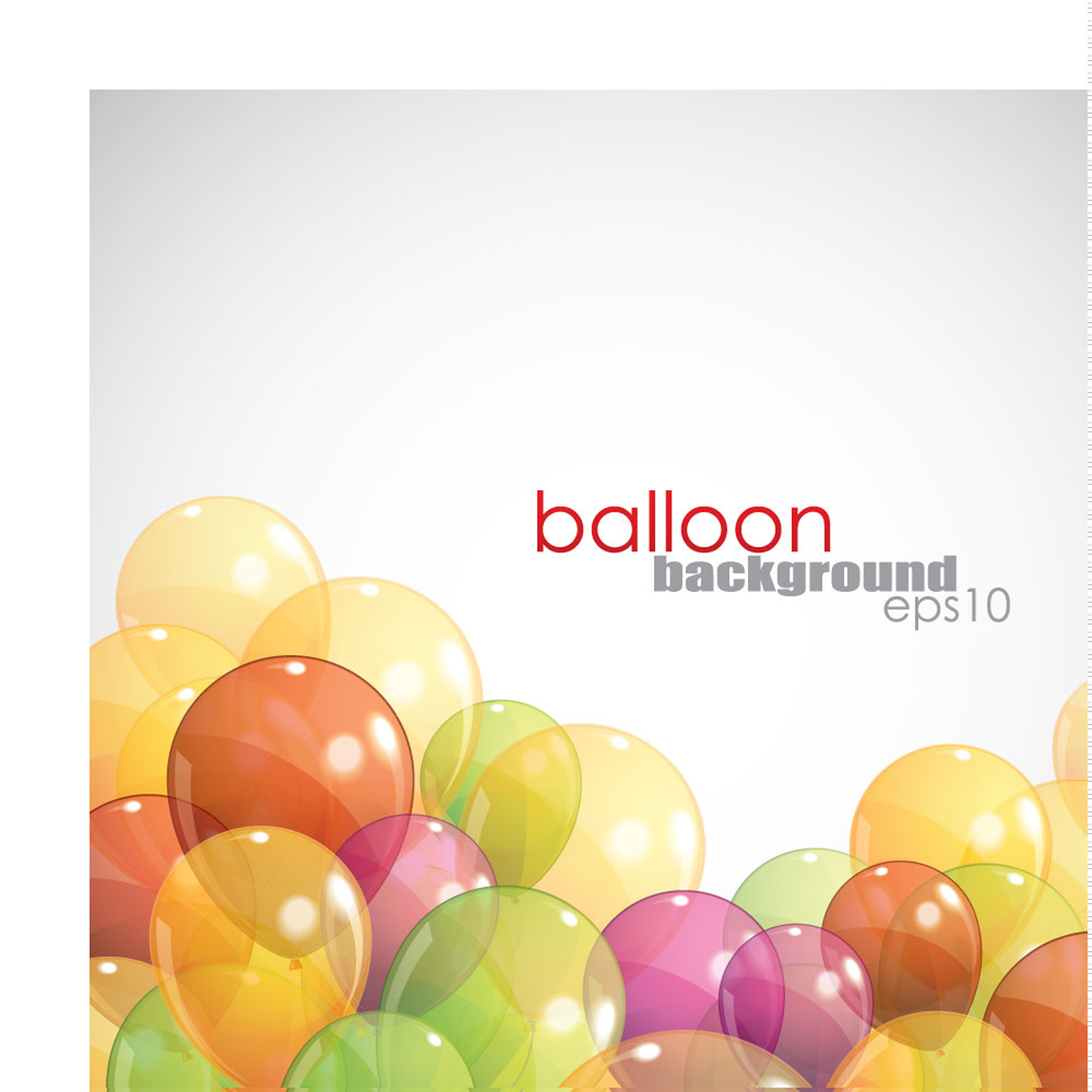 multicolored balloon background design vector