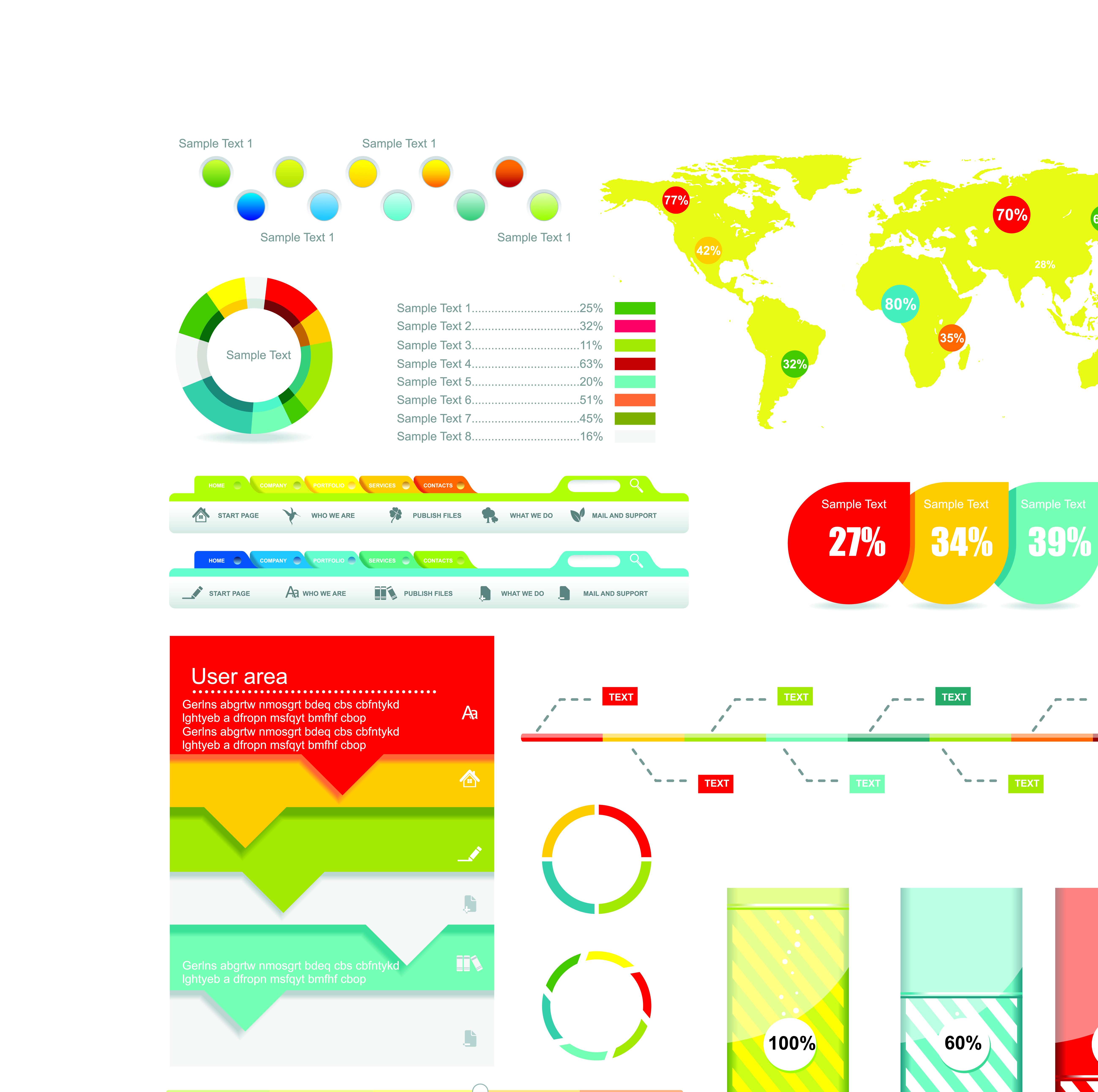 economy infographics design elements vector graphic