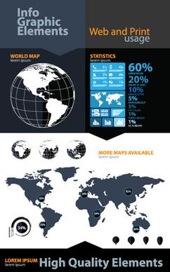 economy infographics design elements vector graphic