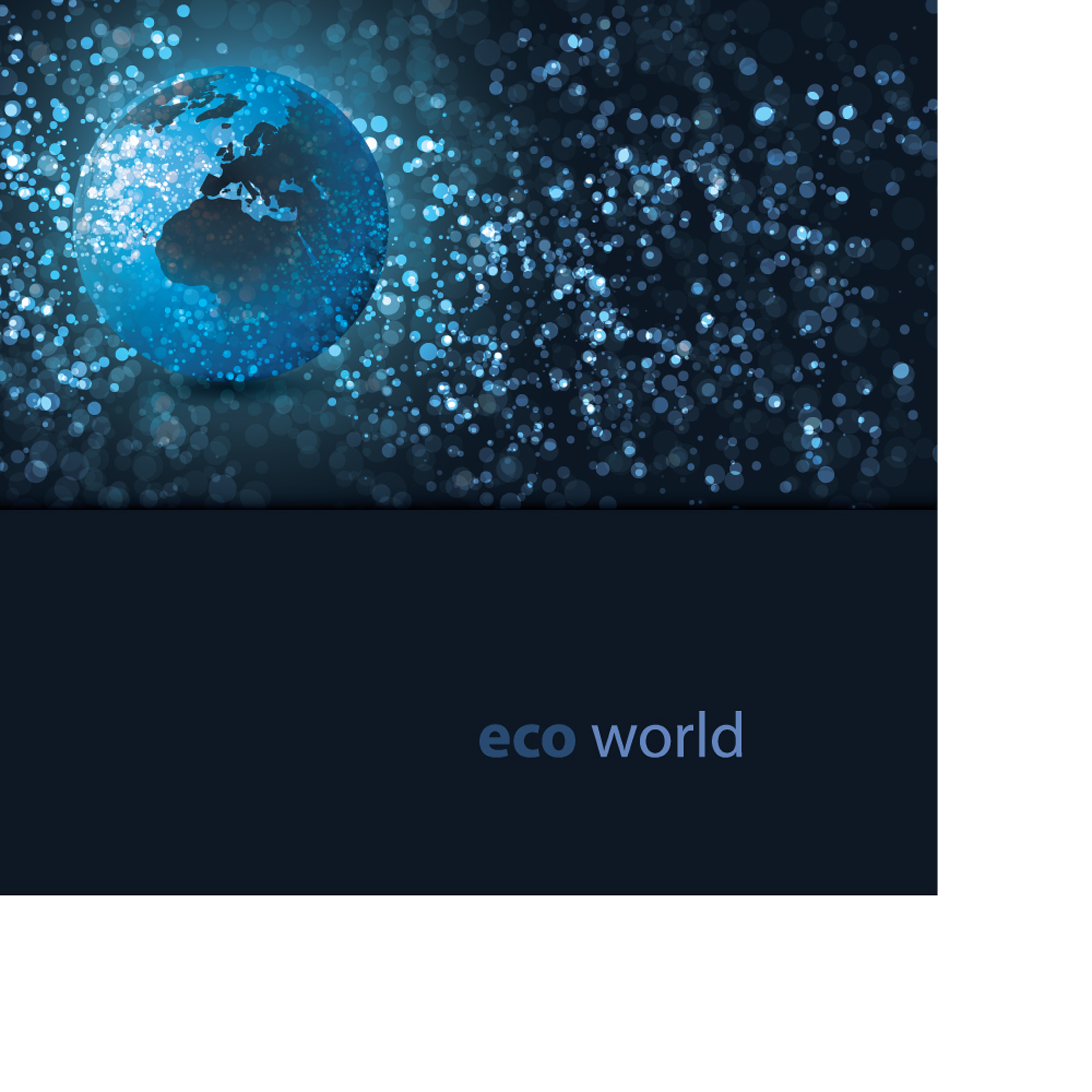 eco with world elements vector graphic