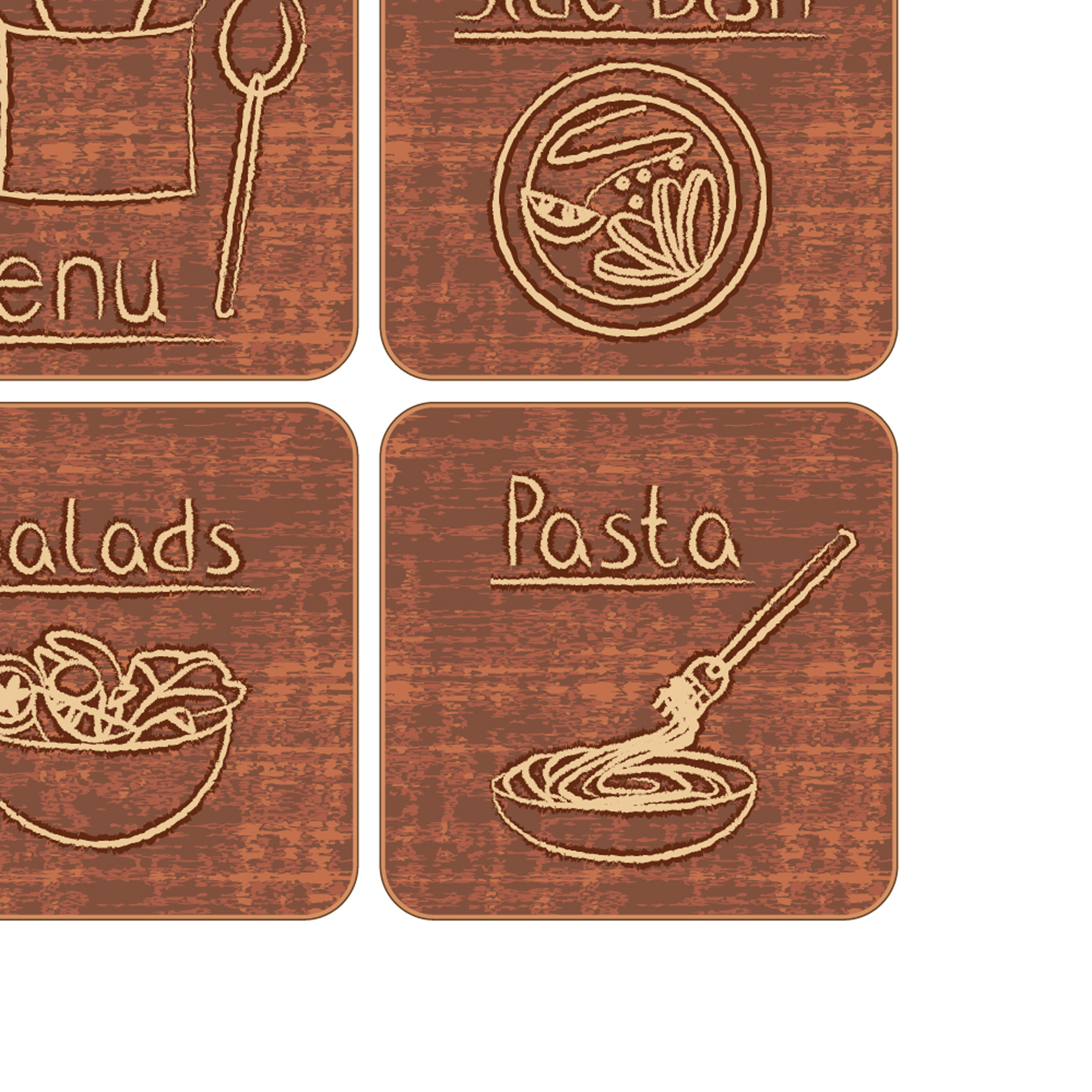 different of vintage food labels vector