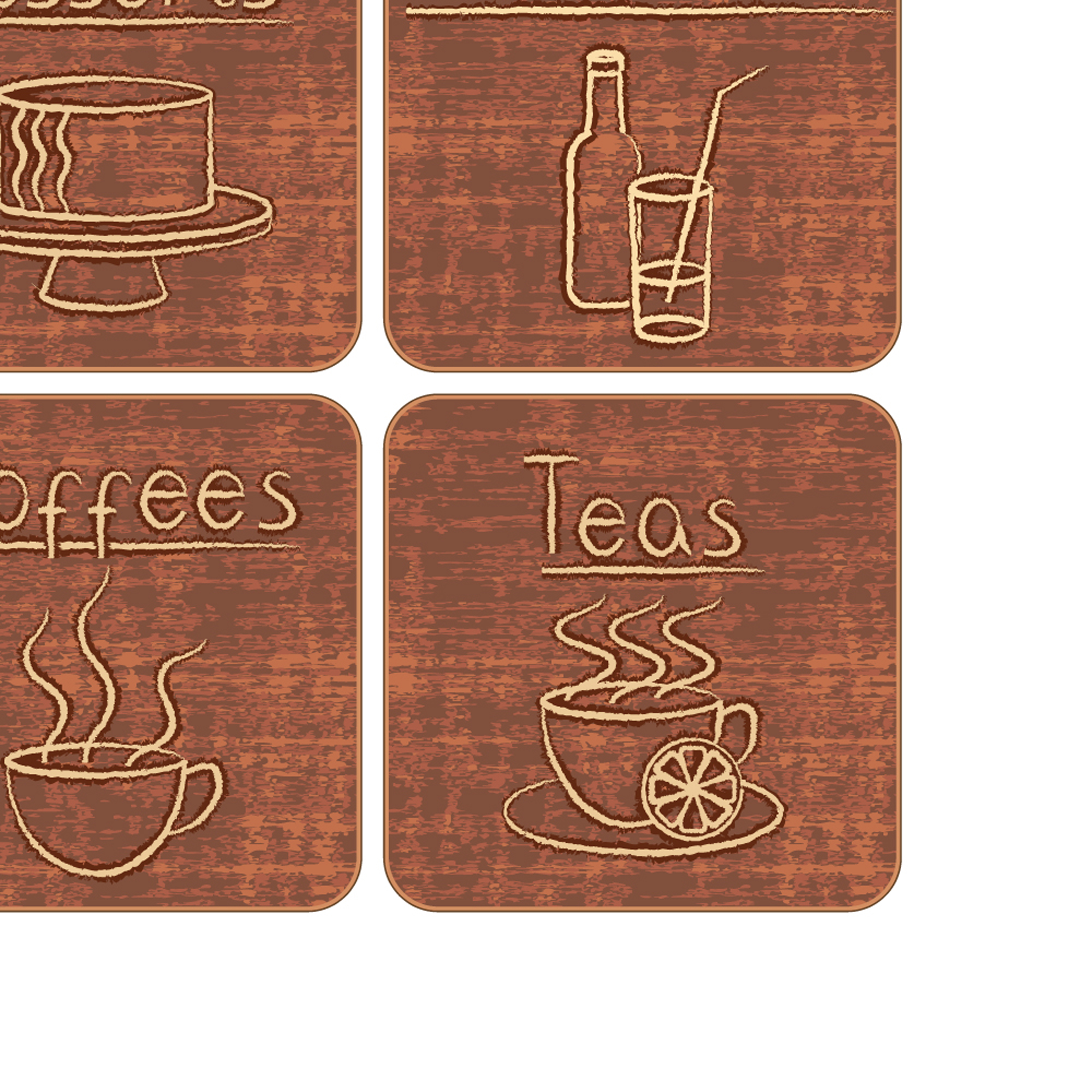 different of vintage food labels vector