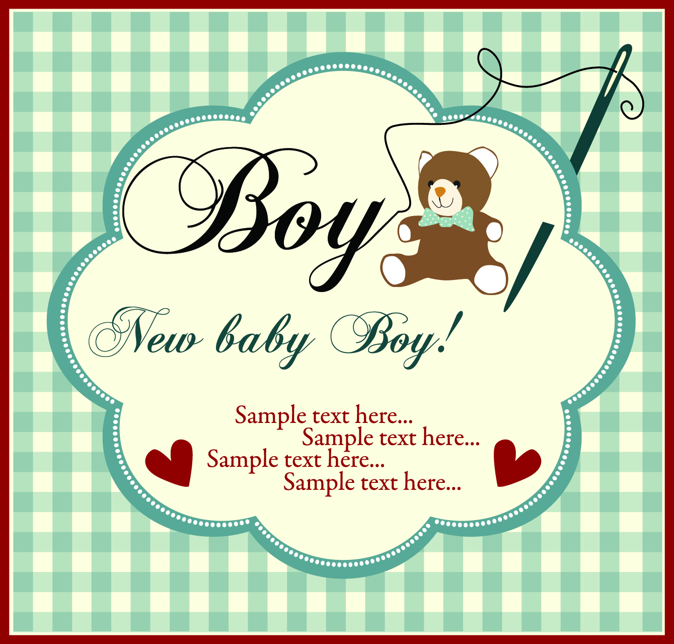 elements of cute new baby cards design vector