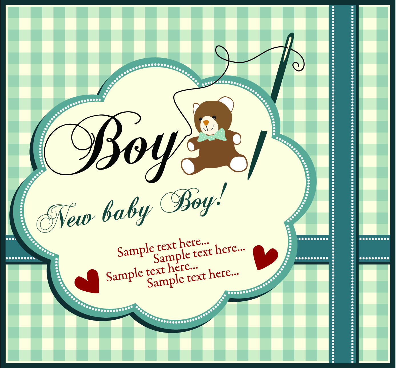 elements of cute new baby cards design vector