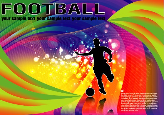 sports and revelry bright background vector set