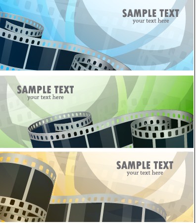 bright stylish banners design vector set