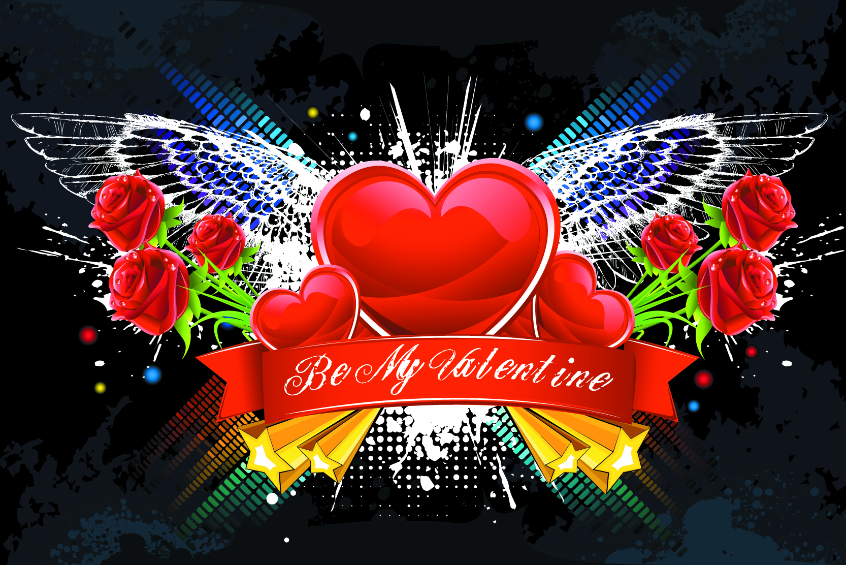 valentine day creative background vector set