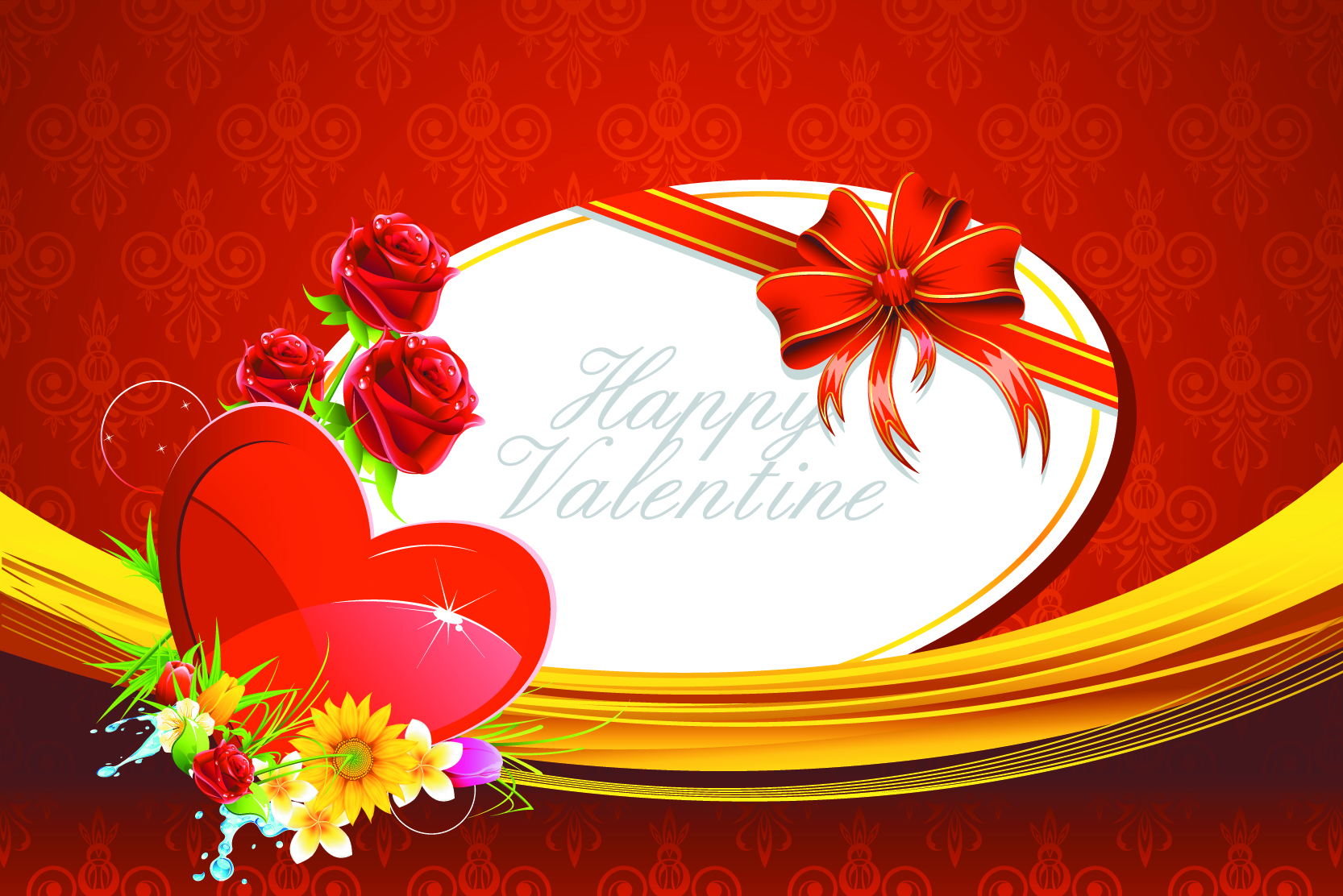 valentine day creative background vector set