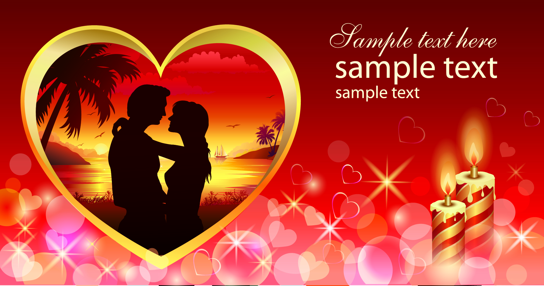 romantic valentine day theme background vector