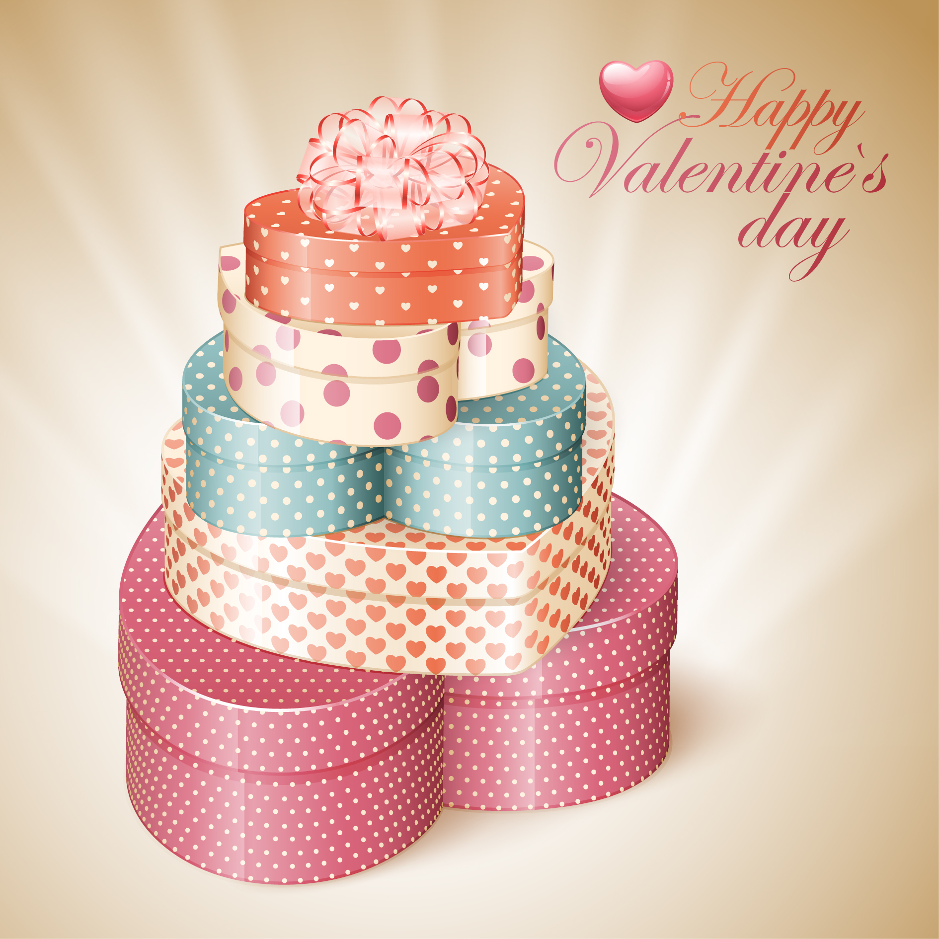 happy valentine day cards design elements vector