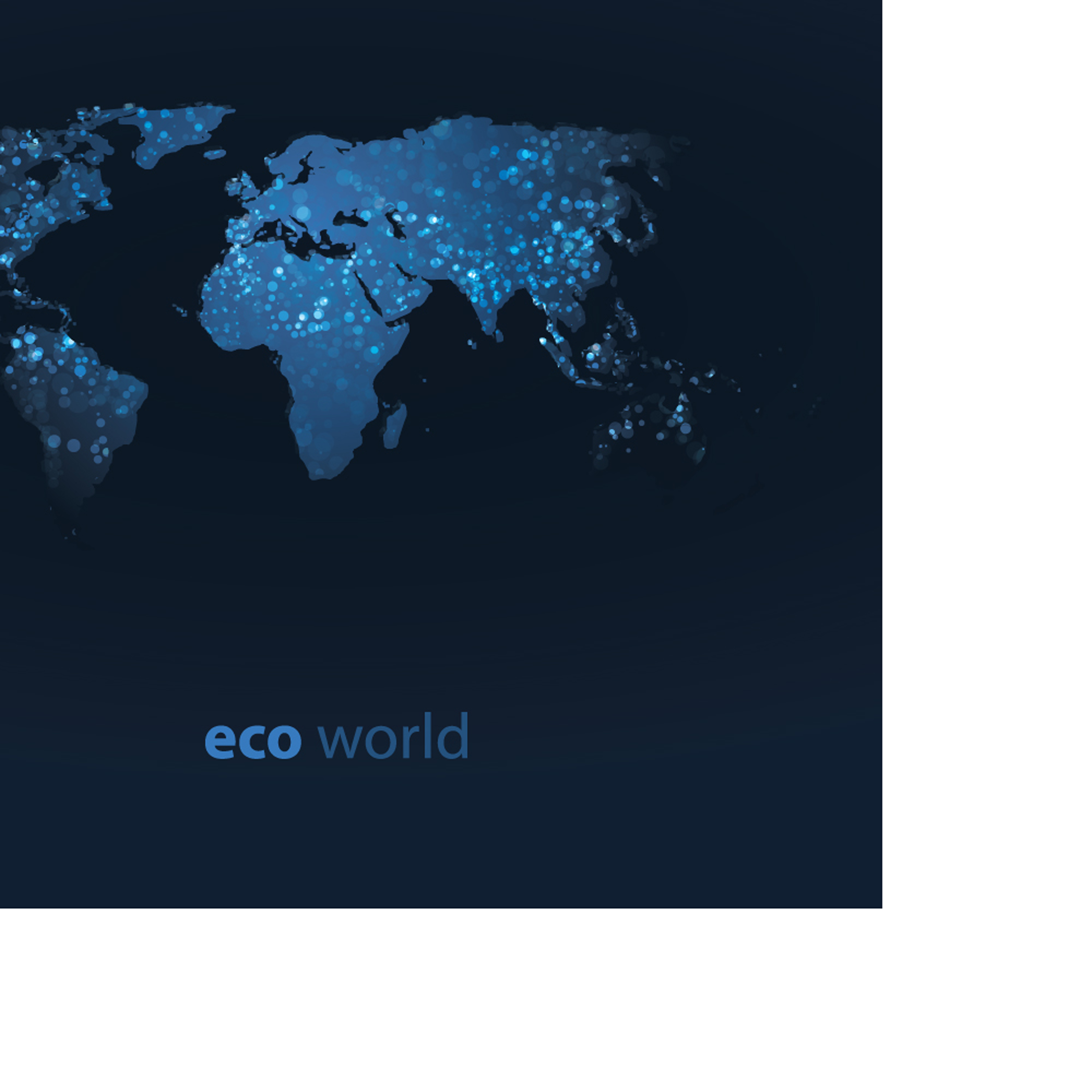 eco with world elements vector graphic