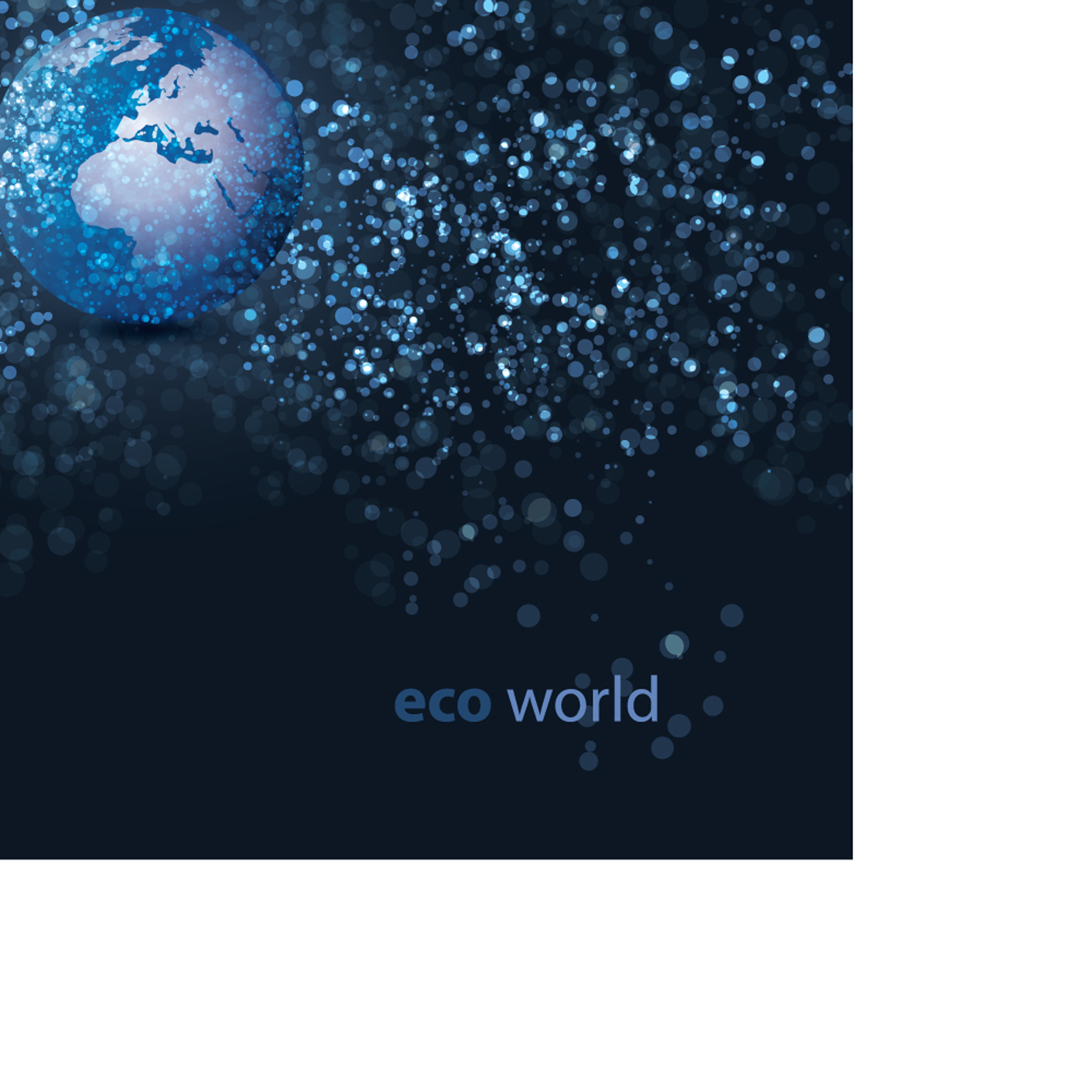 eco with world elements vector graphic