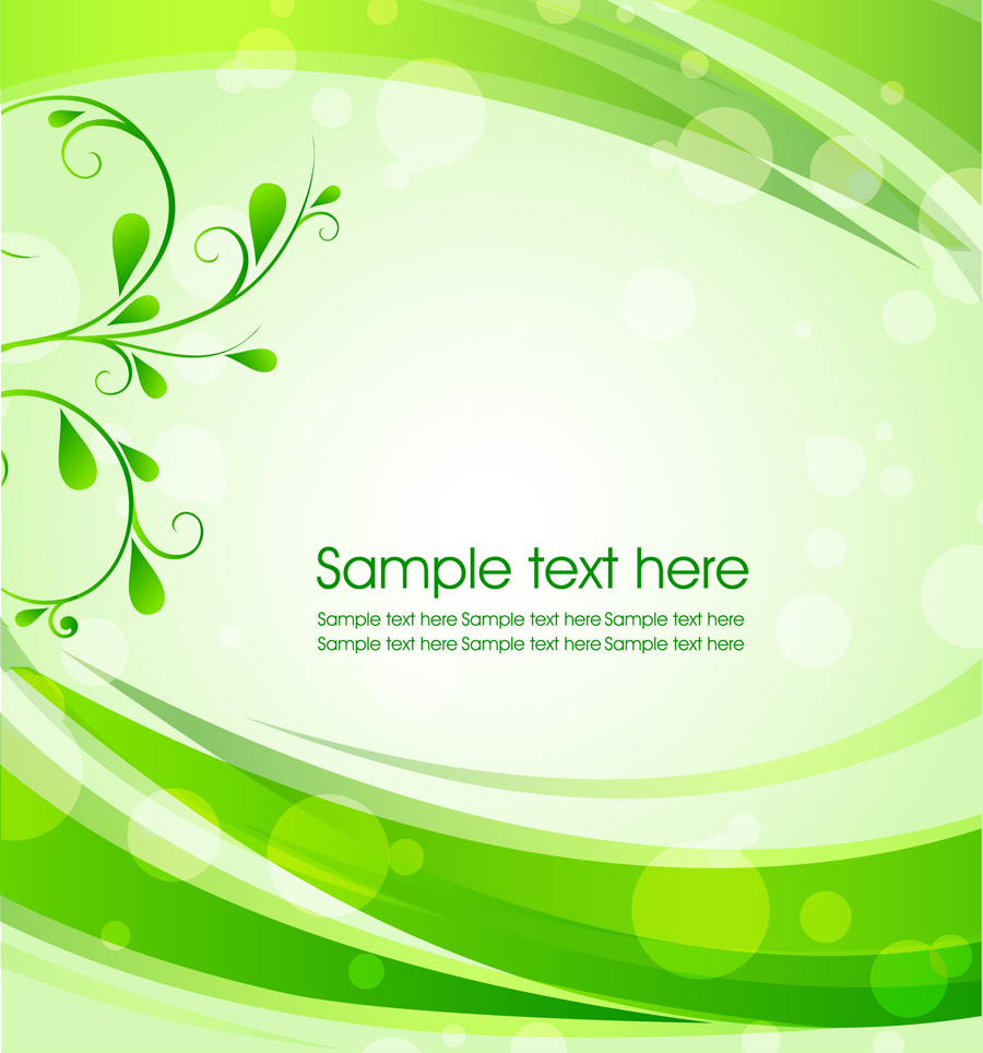 green background with leaves vector