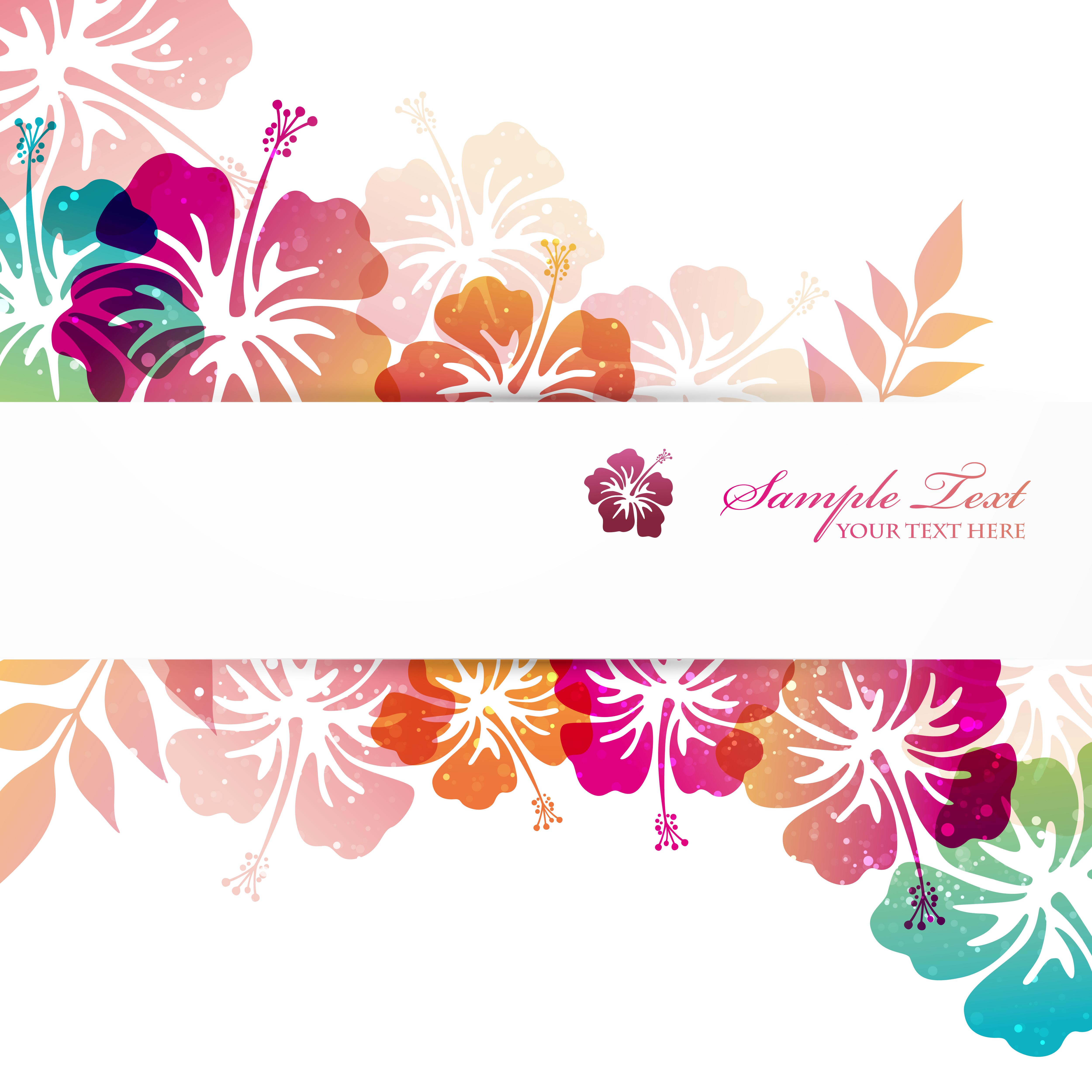 flower elements background vector graphics