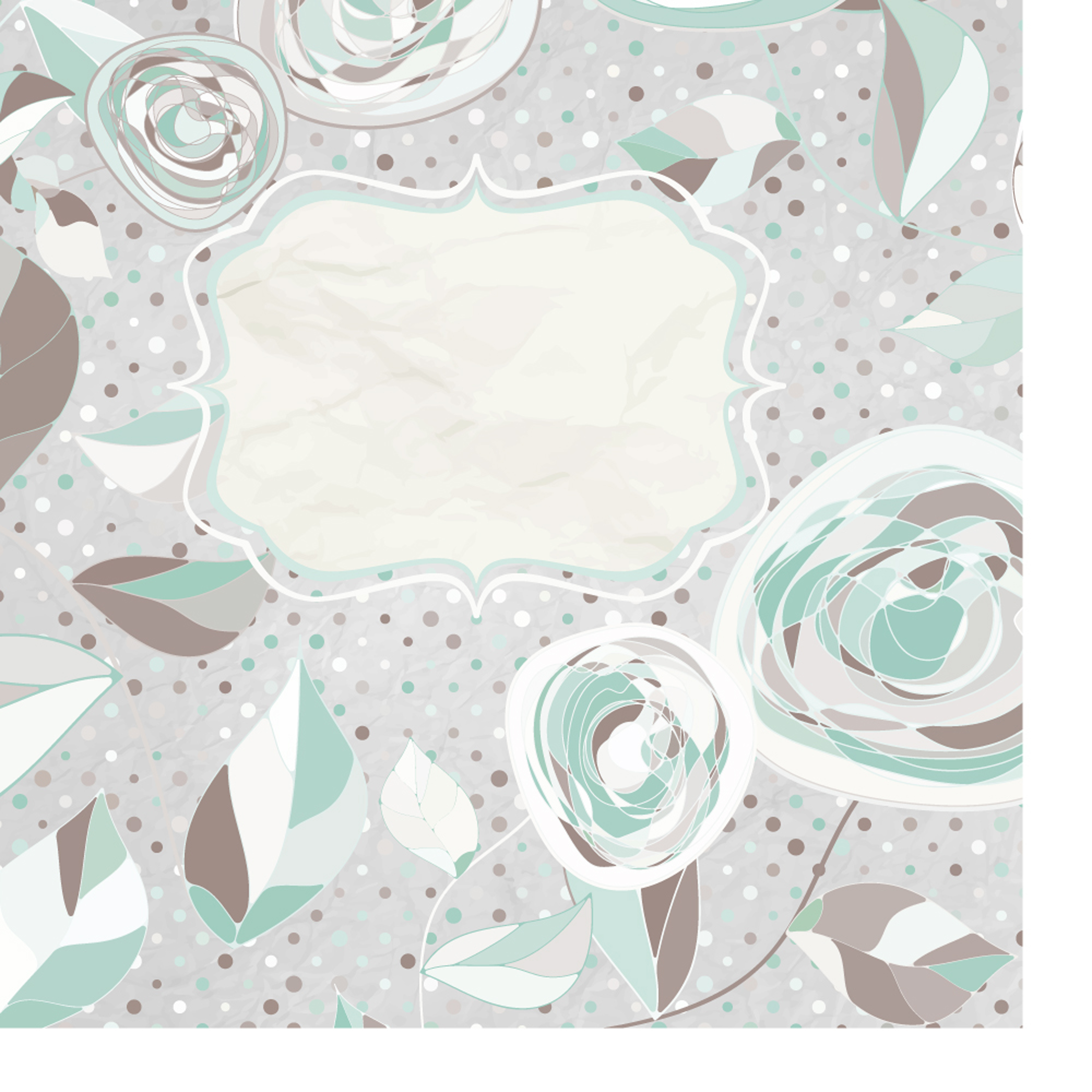 hand drawn floral and paper of background vector