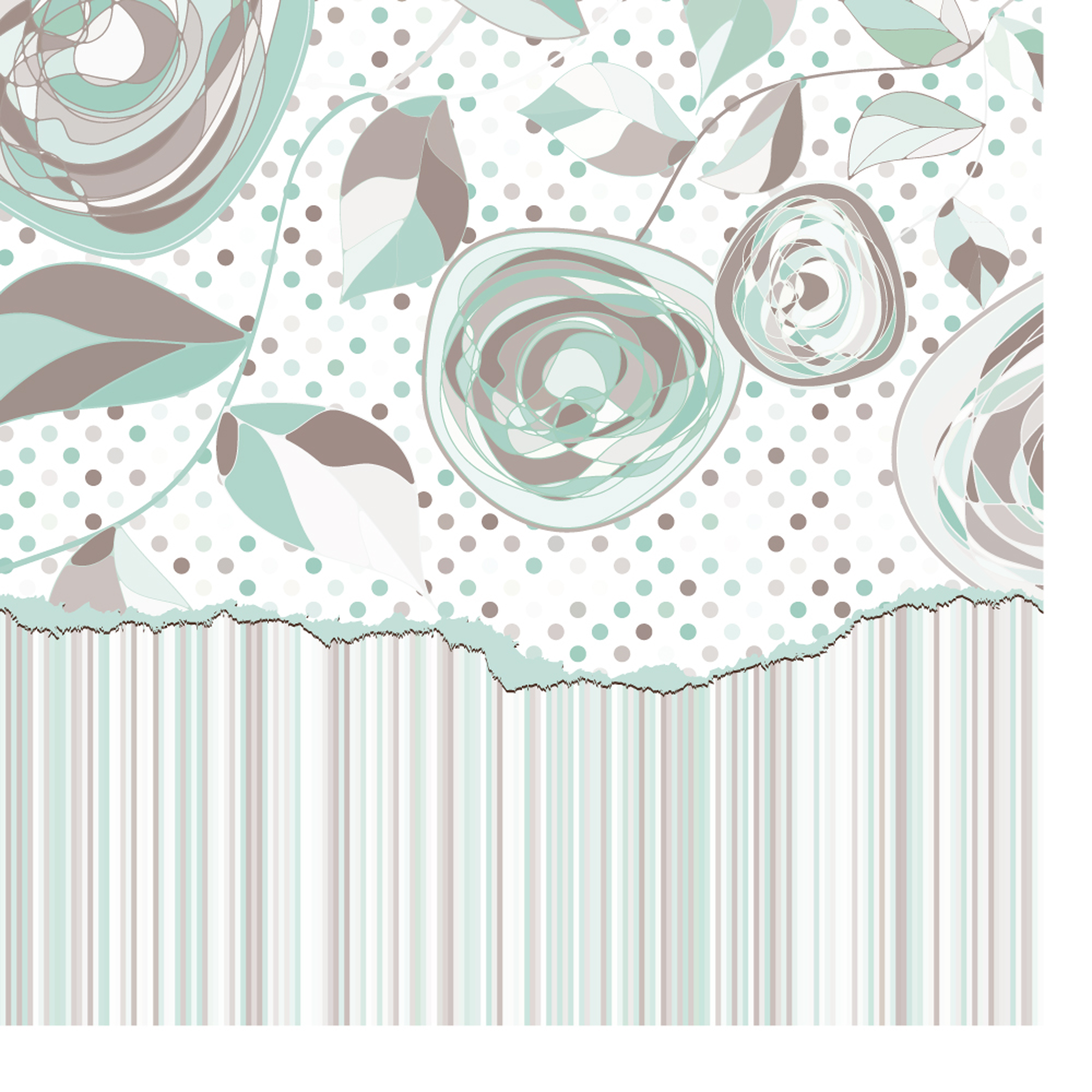 hand drawn floral and paper of background vector