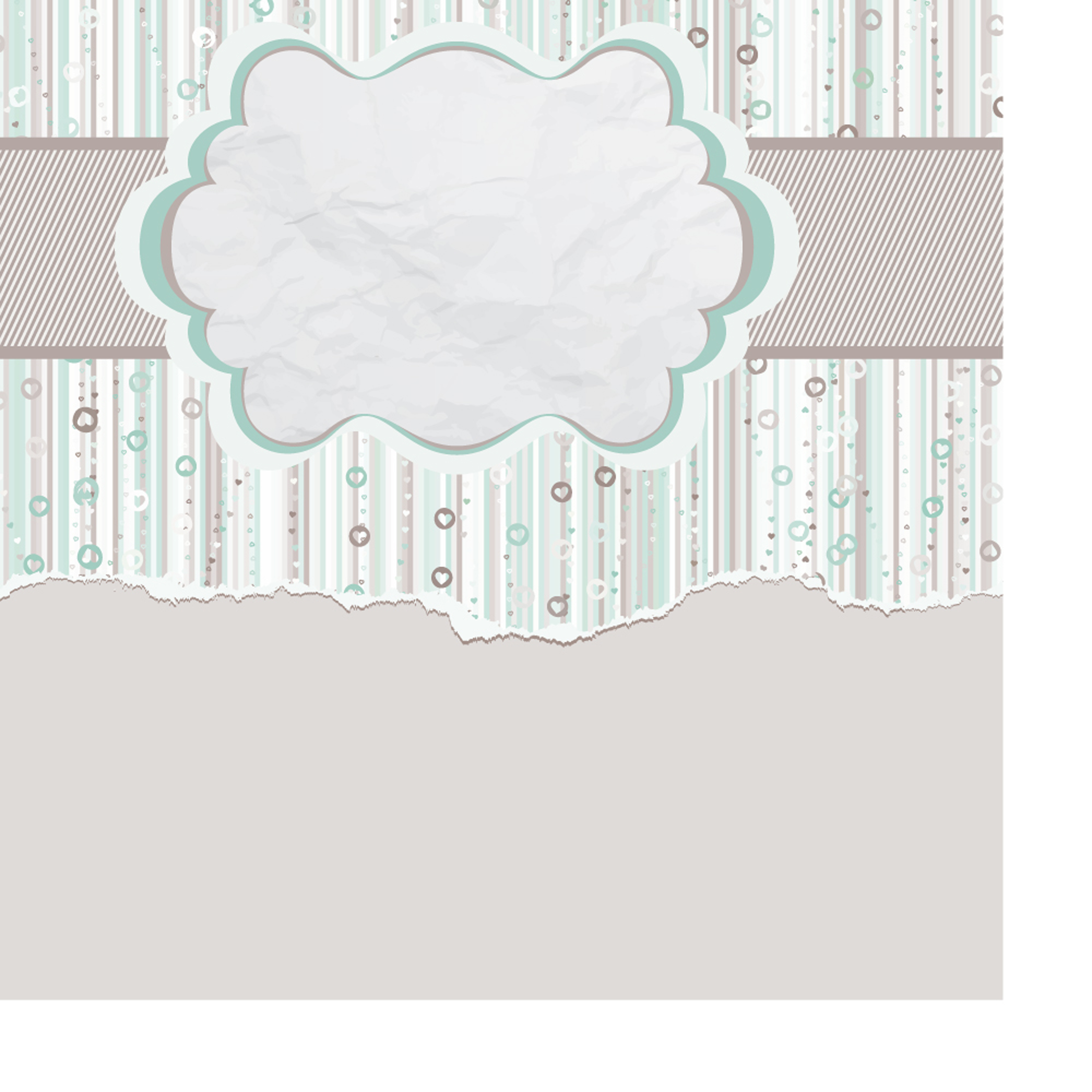 hand drawn floral and paper of background vector