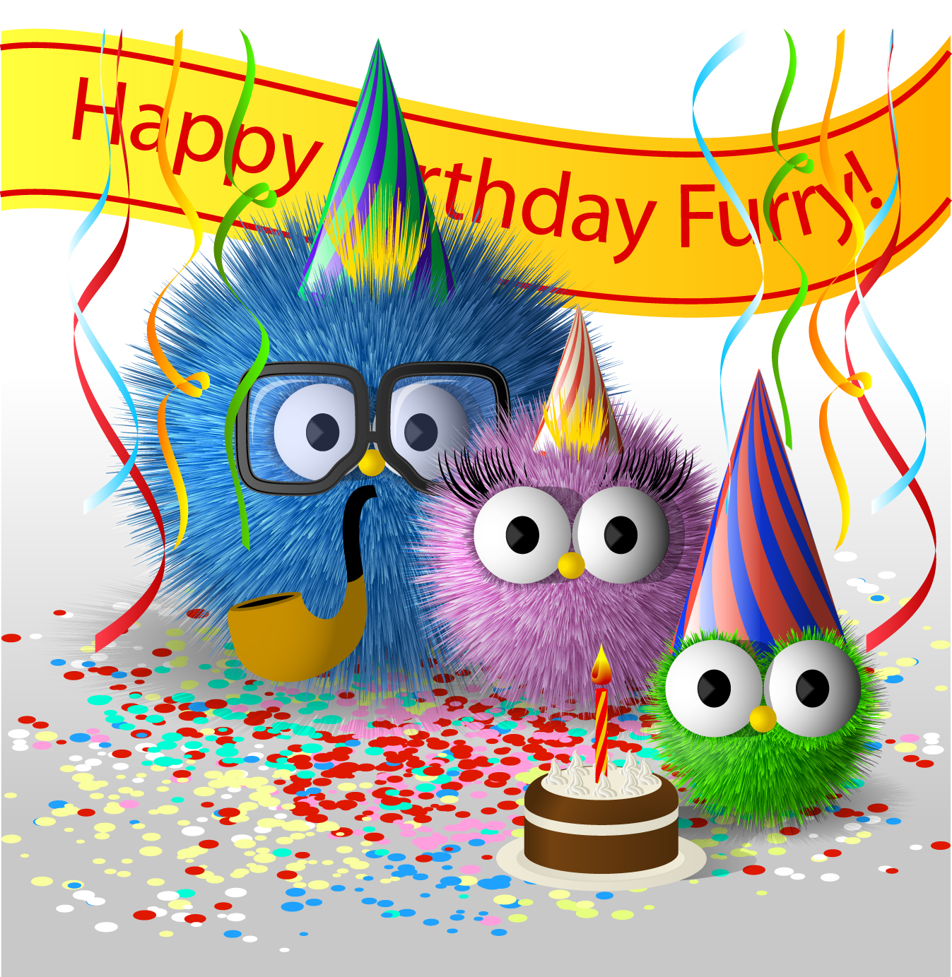 funny cartoon happy birthday cards vector