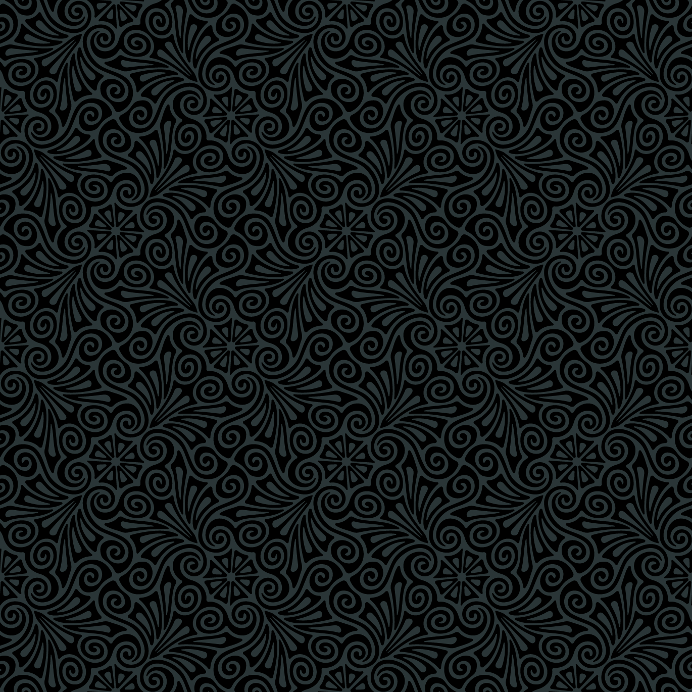 luxurious black damask patterns vector