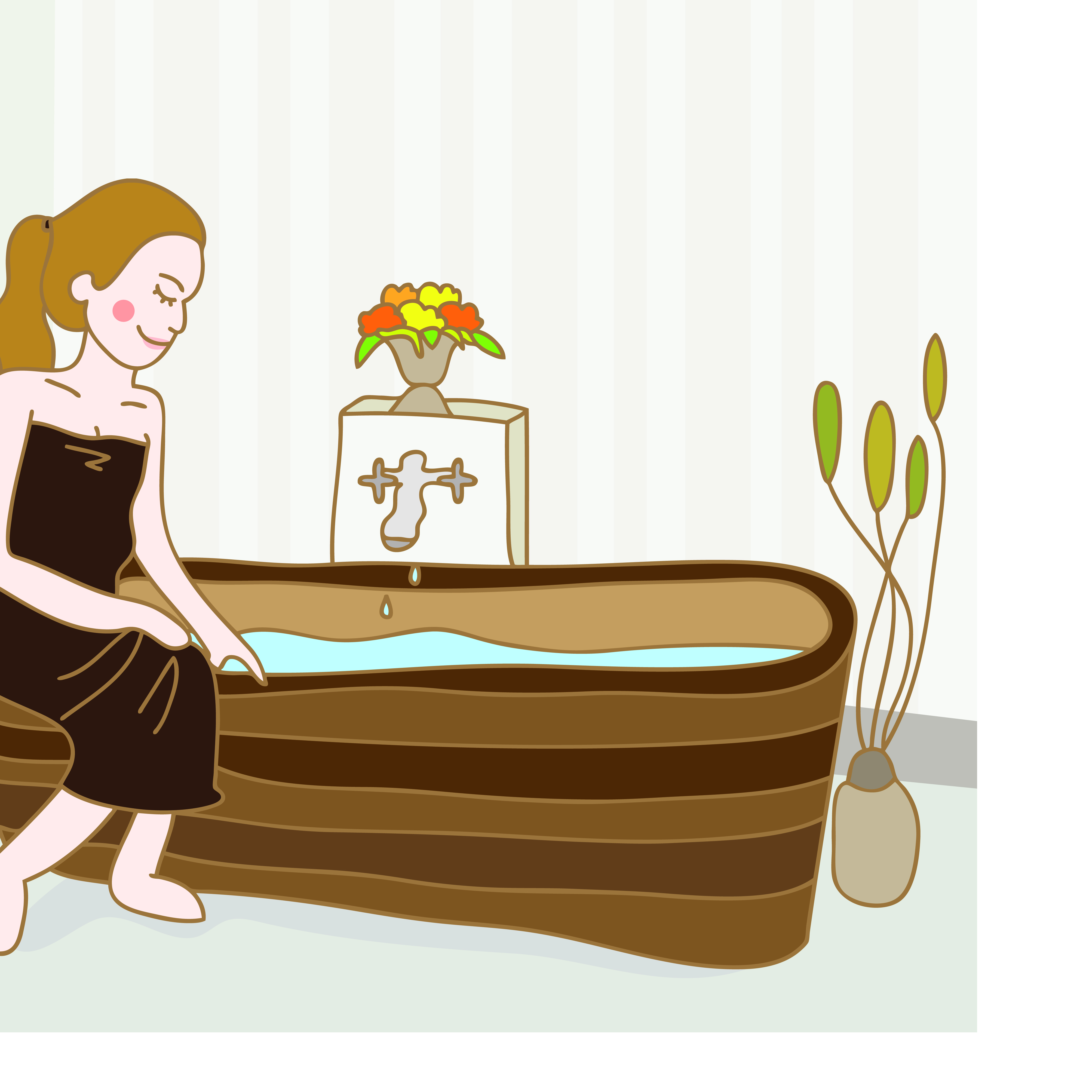 elements of female massage vector