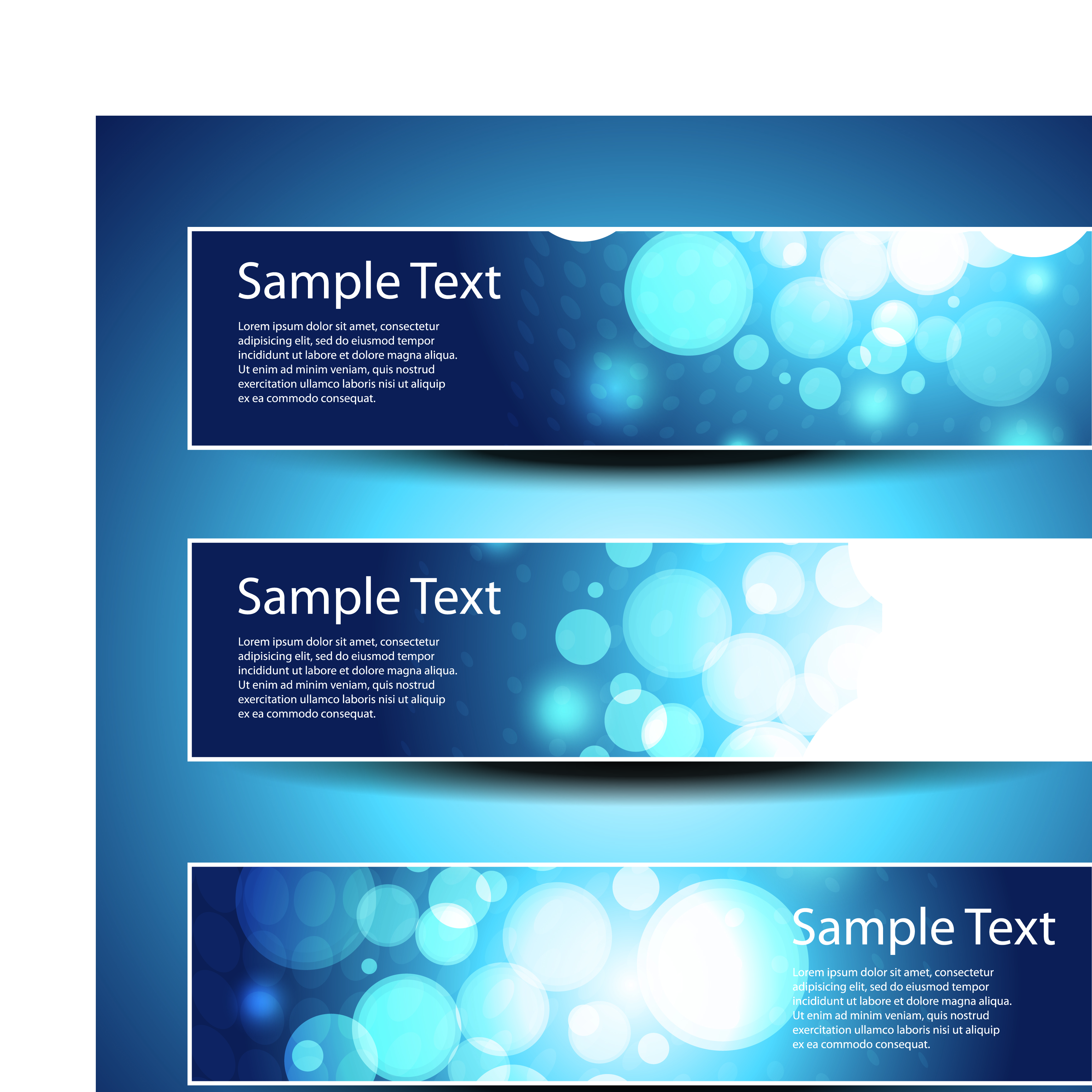 banner design elements abstract vector