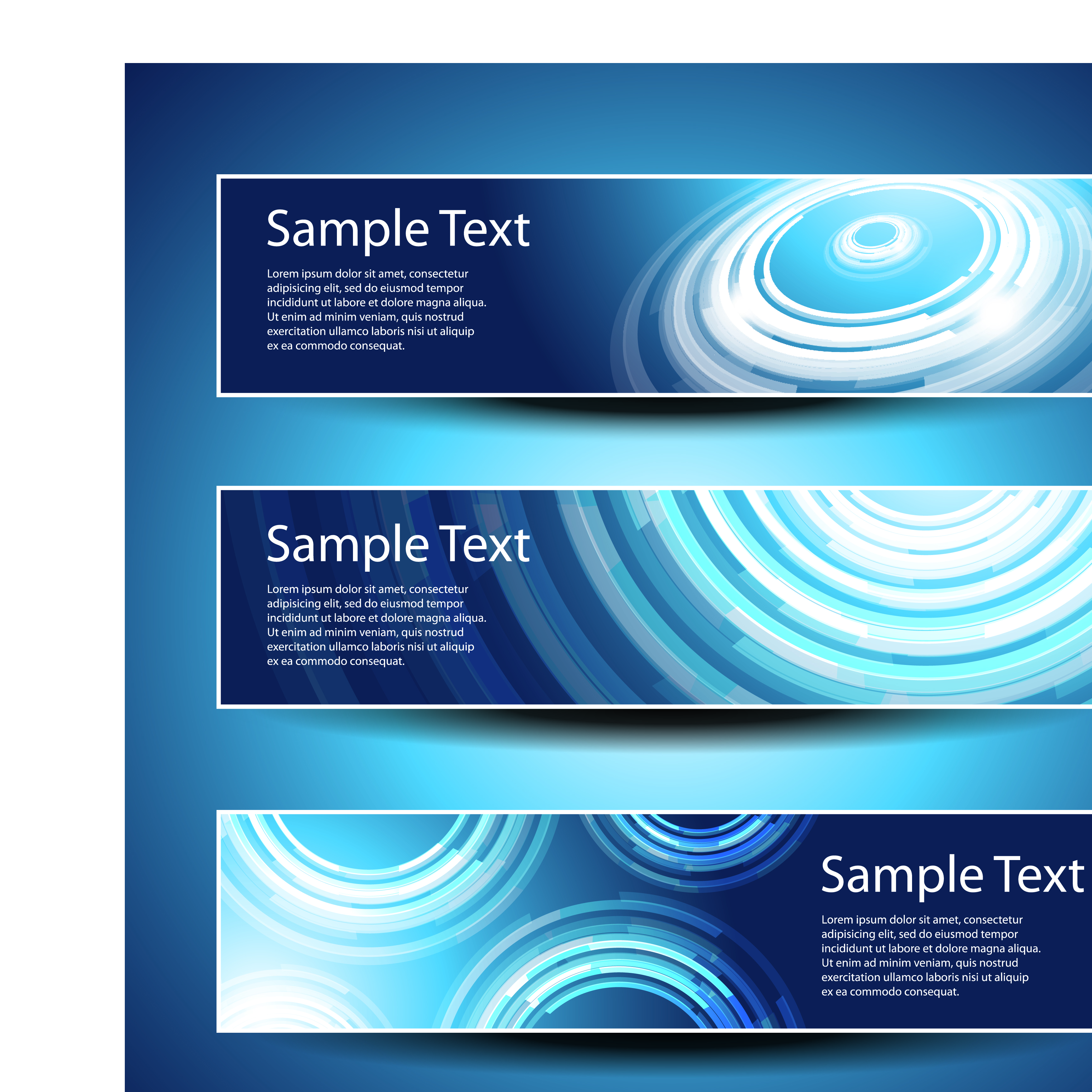 banner design elements abstract vector