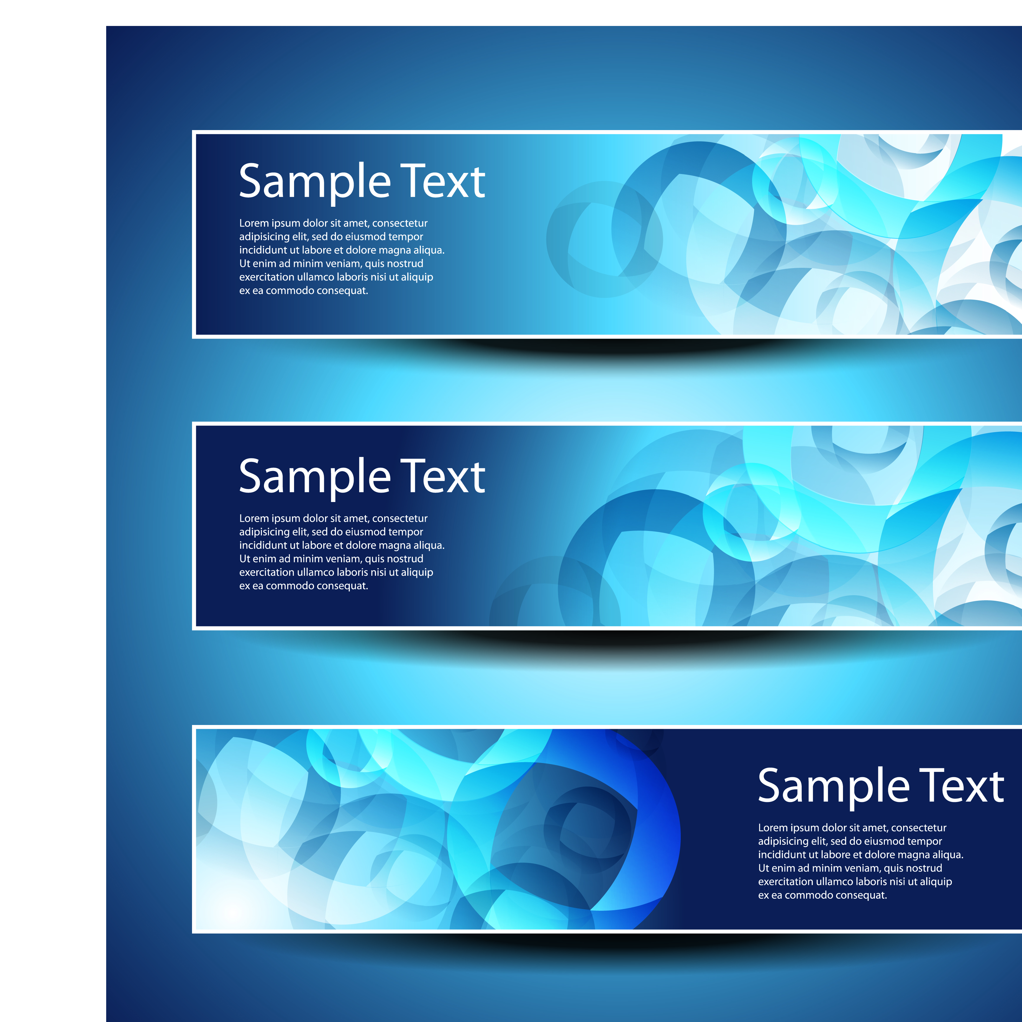 banner design elements abstract vector