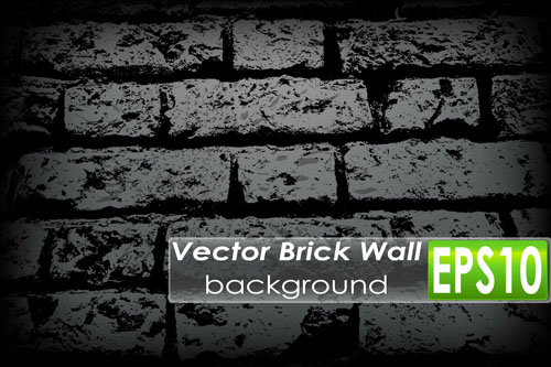 elements of brick wall background vector