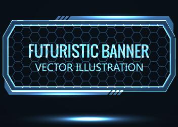 blue light futuristic illustration vector