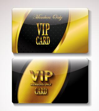 golden vip invitation cards vector design