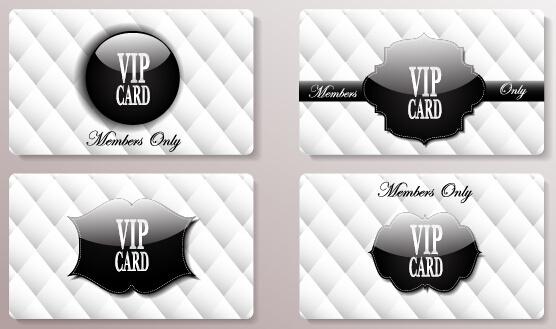 luxury vip cards set vector