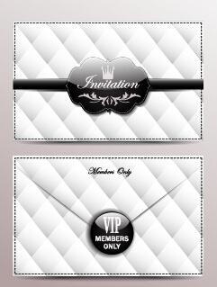 luxury vip cards set vector