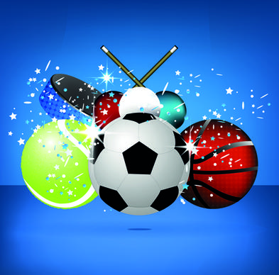 sports ball vector background art