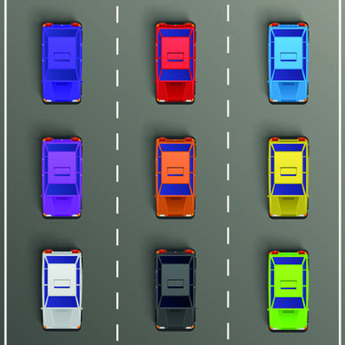 modern traffic jam vector design